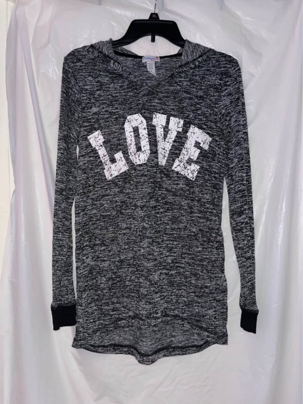 Feathers Maternity "Love" Hoodie, Size Small